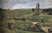 Camille Pissarro Leads to the loose many this graciousness Li road oil painting artist